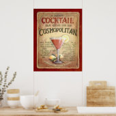 kosmopolitische cocktailrecept poster (Keuken)
