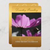 Kosmos 100e verjaardag viering aangepaste uitnodig kaart (Voorkant / Achterkant)