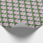 Kosmos - Bleek roze en groen - ECHO PRINT Cadeaupapier (Hoek)