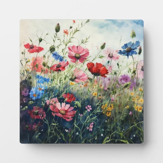 Kosmos bloeit van dichtbij fotoplaat (Voorkant)