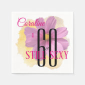 Kosmos Bloem Gele Verf Splash 60 & Nog Sexy Servet (Voorkant)