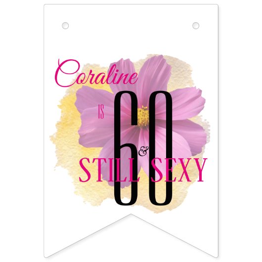 Kosmos Bloem Gele Verf Splash 60 & Nog Sexy Vlaggetjes (Tweede vlag)