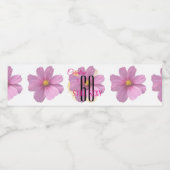 Kosmos Bloem Gele Verf Splash 60 & Nog Sexy Waterfles Etiket (Enkel label)