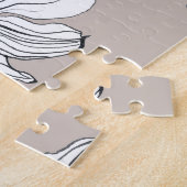Kosmos Bloemen: Botanisch Tekenpatroon. Legpuzzel (Zijkant)