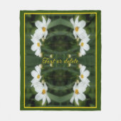 Kosmos bloemen en worden Abstract gepersonaliseerd Fleece Deken (Voorkant)