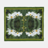 Kosmos bloemen en worden Abstract gepersonaliseerd Fleece Deken (Voorkant (Horizontaal))