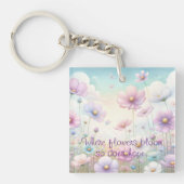 Kosmos Bloemen & Quote Sleutelhanger (Voorkant)