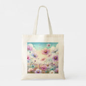 Kosmos Bloemen & Quote Tote Bag (Achterkant)