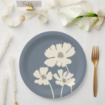 Kosmos Bloemen Silhouetten Moderne Bloemenmuur