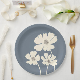 Kosmos Bloemen Silhouetten Moderne Bloemenmuur Papieren Bordje