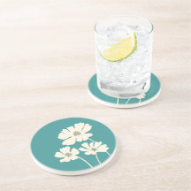 Kosmos Bloemen Silhouetten Moderne Bloemenmuur