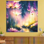 Kosmos bloesems kunstwerk canvas afdruk (Insitu (Woonkamer))