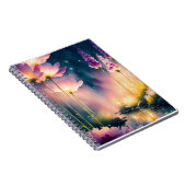 Kosmos bloesems kunstwerk notitieboek (Rechterzijde)