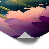 Kosmos bloesems kunstwerk poster (Hoek)