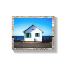Kosmos Cottage and Weathered Wood op Canvas