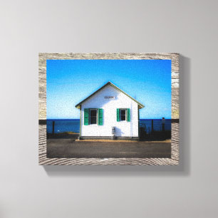 Kosmos Cottage and Weathered Wood op Canvas
