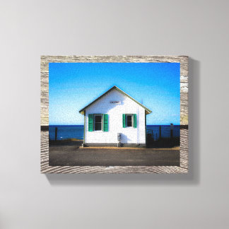 Kosmos Cottage and Weathered Wood op Canvas