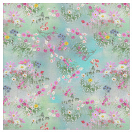 Kosmos en wilde bloemen stof