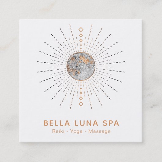 *~* Kosmos Energy Rays Moon Shaman Lunar Vierkante Visitekaartje (Voorkant)