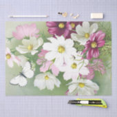 Kosmos Flower Butterfly  Floral Decoupage Tissuepapier (Craft)