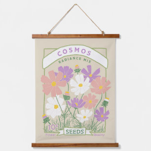 Kosmos Flowers Seed Packet Hangend Wandkleed