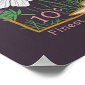 Kosmos Flowers Seed Packet Poster (Deep Paars) (Hoek)