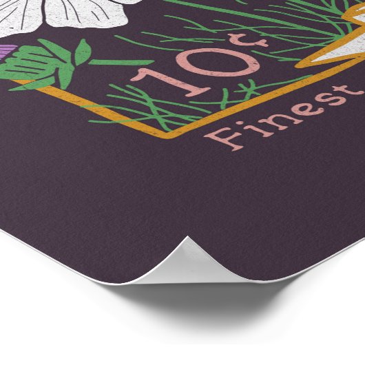 Kosmos Flowers Seed Packet Poster (Deep Paars) (Hoek)