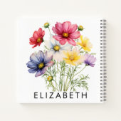 Kosmos Geboortemaand Bloem Gepersonaliseerd Cadeau Notitieboek (Achterkant)