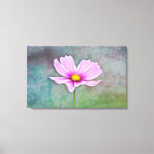 Kosmos gloeit in roze fotografische kunst canvas afdruk (Voorkant)