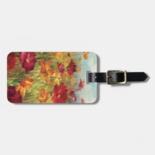 Kosmos in het veld bagagelabel (Voorkant horizontaal)