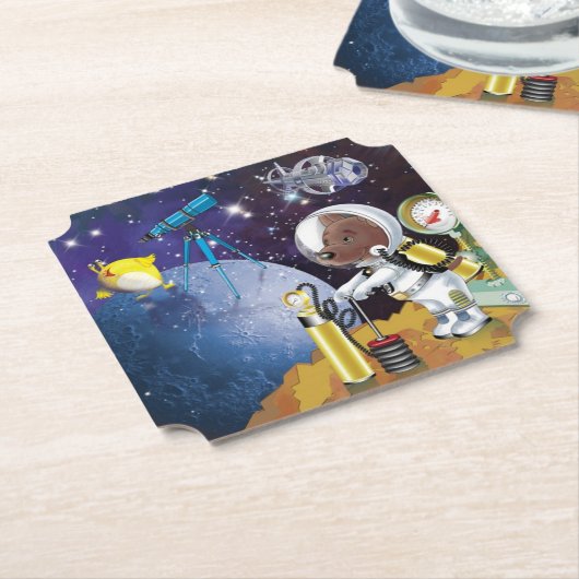 kosmos kartonnen onderzetters (Gekanteld)