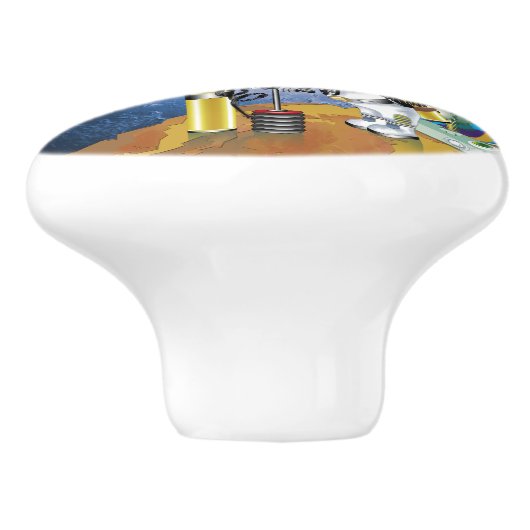 kosmos keramische knop (Zijkant)