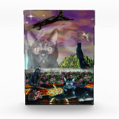 Kosmos Kleur Illustratie Acryl Blok (Voorkant)