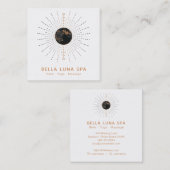 *~* Kosmos Lunar Energy Rays Moon Shaman Vierkante Visitekaartje (Voorkant / Achterkant)