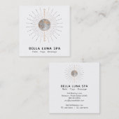 *~* Kosmos Lunar Energy Rays Moon Shaman Vierkante Visitekaartje (Voorkant / Achterkant)