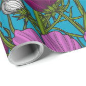 Kosmos-mix op blauw cadeaupapier (Rol Hoek)