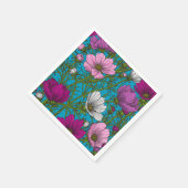 Kosmos-mix op blauw servet (Hoek)