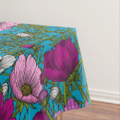 Kosmos-mix op blauw tafelkleed (Voorbeeld)