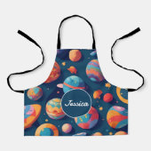 Kosmos Mozaïek Kleurrijk Gepersonaliseerd Patroon Schort (Voorkant)