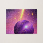 Kosmos Pink en Paars Galactic Planet in universum Legpuzzel (Horizontaal)