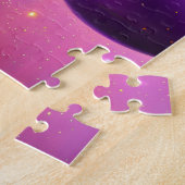 Kosmos Pink en Paars Galactic Planet in universum Legpuzzel (Zijkant)