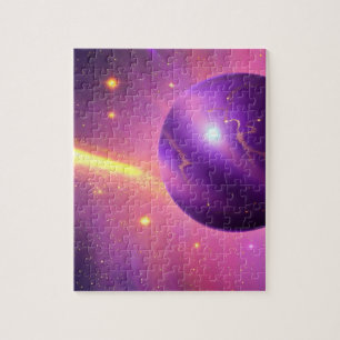 Kosmos Pink en Paars Galactic Planet in universum Legpuzzel