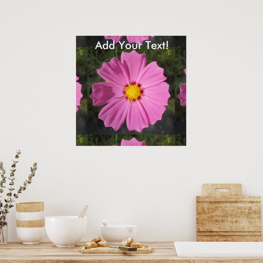 Kosmos Roze ventilator Poster (Keuken)