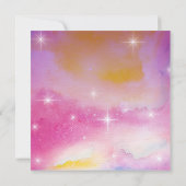 ** Kosmos RSVP Website Nebula Hemelse Huwelijk Kaart (Achterkant)