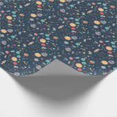 Kosmos ruimte: Hand getrokken Cadeaupapier (Hoek)