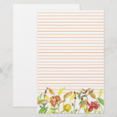 Kosmos Snapdraken Herfst Bloemen Gelijnd Briefpapier (Voorkant / Achterkant)