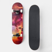 Kosmos Space Sky Red Nebula Persoonlijk Skateboard (Voorkant)