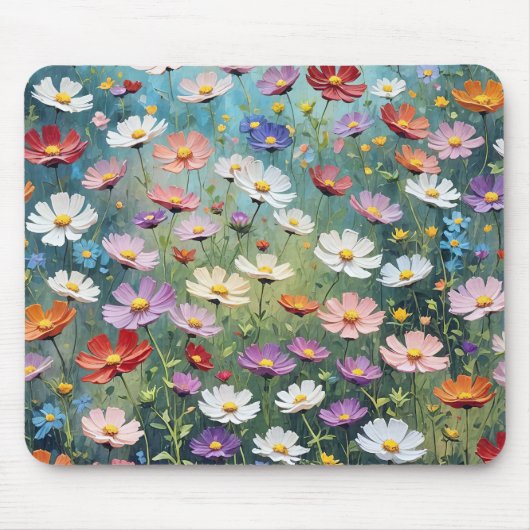 Kosmos Tuin Abstract Muismat (Voorkant)