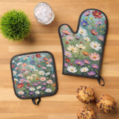 Kosmos Tuin Abstract Ovenwant & Pannenlap Set (Top down)