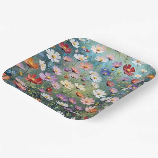 Kosmos Tuin Abstract Papieren Bordje (Gebogen)